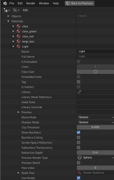 Outliner showing Data API