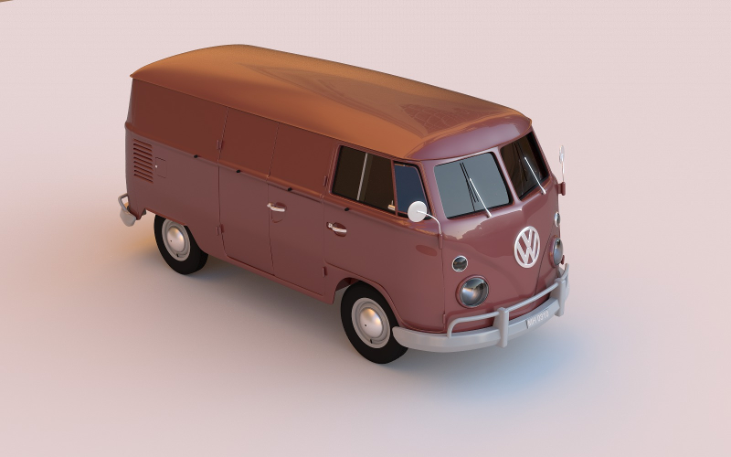 The Volkswagen Van scene from the GitLab repo.