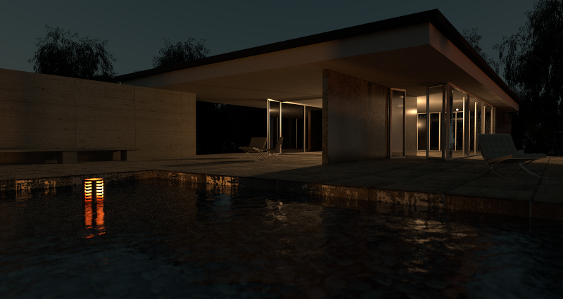 Barcelona Pavilion - Night